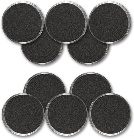 20 Clear Acrylic Capsules - Fits Most Popular Gold & Silver Coins - Easy to Open - Protect and Display Your Collection - 9 Sizes with Adjustable Black Ring Foam in Kuwait