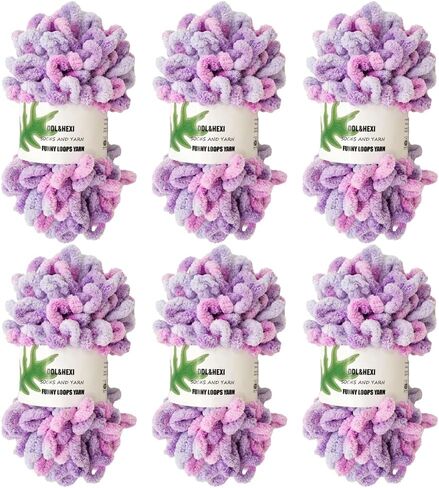 DDL&HEXI 6 skeins of Loop Yarn Finger Yarn (115-6) in Kuwait