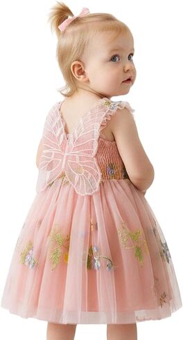 NNJXD Flower Girl's Wedding Dress Lace Sleeveless Tulle Summer Vintage Dresses in Kuwait