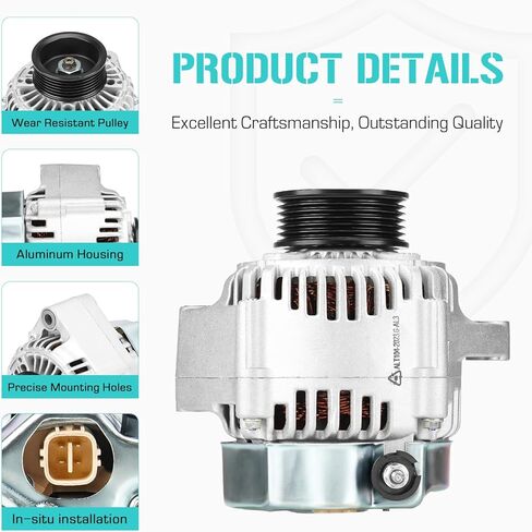 New Alternator 2.3L for Acura CL 1998-1999, for Honda Accord 1998-2002, 31100-PAA-A01, 31100-PAA-L71 in Saudi Arabia