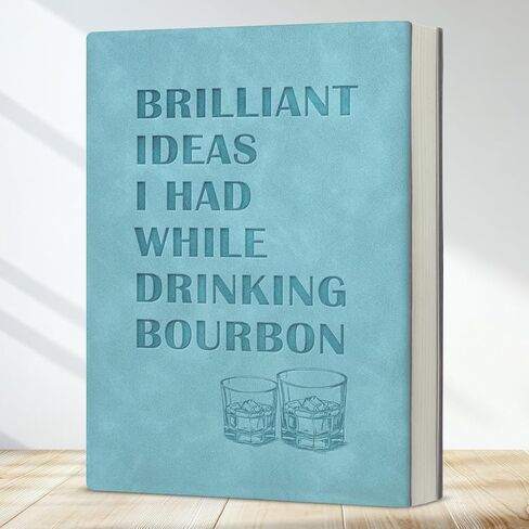 Bourbon Gifts Notebook, Whiskey Gifts for Men, Funny Journal Gift for Bourbon Lovers, Hardcover Notebook for Work and Note Taking - Blue in Saudi Arabia