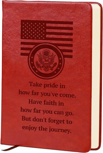 Army Journal Notebook for Men - Army Gift Leather Notebook Journal for Men Women – Military Gift for Basic Training, Promotions, Graduation, and Military Farewells in Saudi Arabia