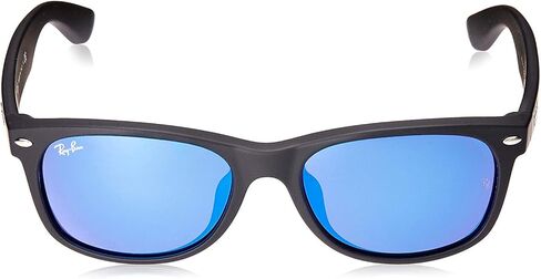 Ray-Ban RB2132F New Wayfarer Low Bridge Fit Square Sunglasses, Black/Clear, 52 mm in Saudi Arabia