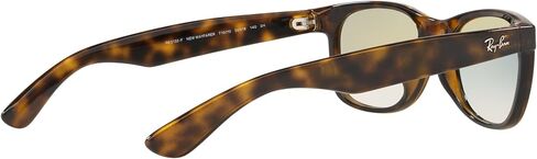 Ray-Ban RB2132F New Wayfarer Low Bridge Fit Square Sunglasses, Black/Clear, 52 mm in Kuwait