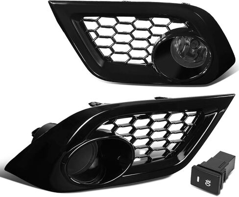 Auto Dynasty Fog Lights Assembly Compatible with 2016-2018 Toyota Scion Corolla IM, Fog Lamp with Bezel Switch Replacement, Driver Passenger Side, Amber Lens in Saudi Arabia