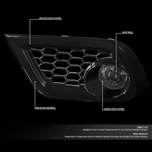 Auto Dynasty Fog Lights Assembly Compatible with 2016-2018 Toyota Scion Corolla IM, Fog Lamp with Bezel Switch Replacement, Driver Passenger Side, Amber Lens in Saudi Arabia