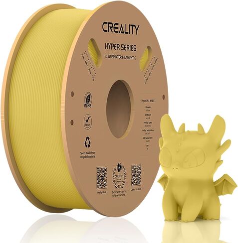 خيوط Creality Hyper PLA 1.75 مم أسود 2 كجم، 30-600 مم/ثانية خيوط طابعة PLA ثلاثية الأبعاد عالية السرعة، عبوتان بكرة 1 كجم (2.2 رطل) PLA، دقة الأبعاد +/-0.02 مم، تناسب معظم طابعات FDM ثلاثية الأبعاد in Kuwait