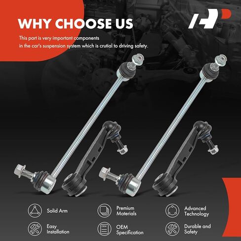 A-Premium Set of 4, Front & Rear Sway Bar Link Stabilizer Link Kit, Compatible with BMW X3 2018-2023, X4 2019-2023 in Saudi Arabia