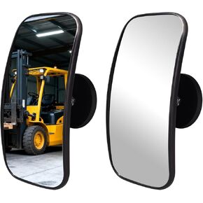 2pcs Magnetic Forklift Rearview Mirrors, Universal Square Magnetic Tractor Side Mirrors 360 Degrees Adjustable & High-Definition Rear View Mirror Accessories Attachments for Multiple Forklift Models in Kuwait