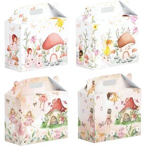 16 Pcs Fairy Party Favor Boxes - Flower Fairy Party Gift Paper Boxes, Floral Fairies Themed Decorations for Birthday Presents Decorations Supplies in Kuwait