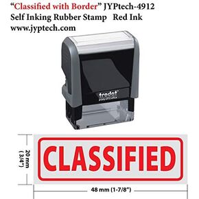 Classified - RED Office Self Ink Rubber Stamp with Border - 4912 in Saudi Arabia