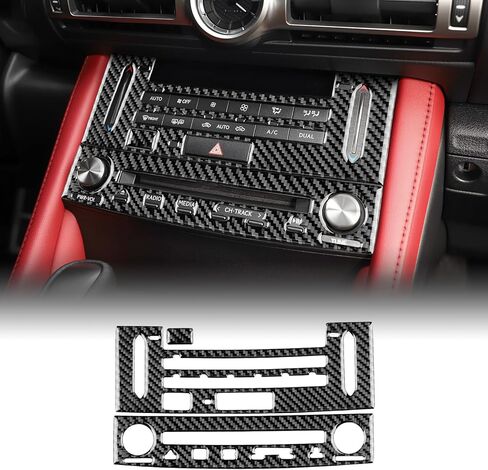 Real Carbon Fiber Steering Wheel Chin Bar Covers - for 2015-2025 Lexus RC, 2PCS Steering Wheel Chin Bar Protective Covers, Durable Carbon Fiber Automotive Accessories (Black) in Kuwait