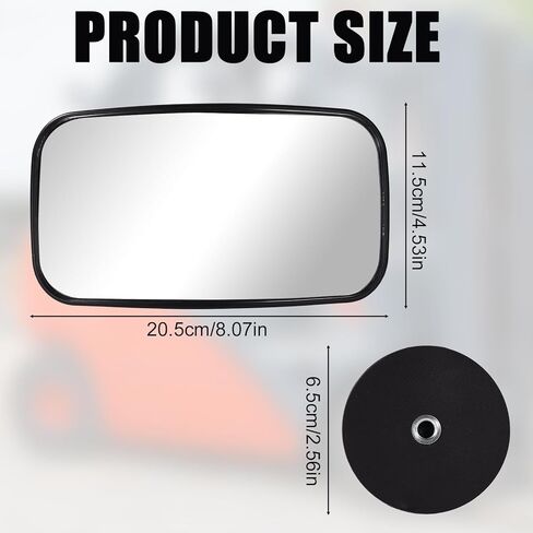 2pcs Magnetic Forklift Rearview Mirrors, Universal Square Magnetic Tractor Side Mirrors 360 Degrees Adjustable & High-Definition Rear View Mirror Accessories Attachments for Multiple Forklift Models in Saudi Arabia