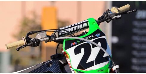 Renthal G163 أحمر / رمادي ماسي / وافل ناعم / ثابت قبضة موتوكروس مدببة in Kuwait