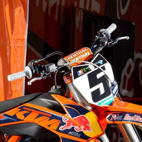 Renthal G163 أحمر / رمادي ماسي / وافل ناعم / ثابت قبضة موتوكروس مدببة in Kuwait