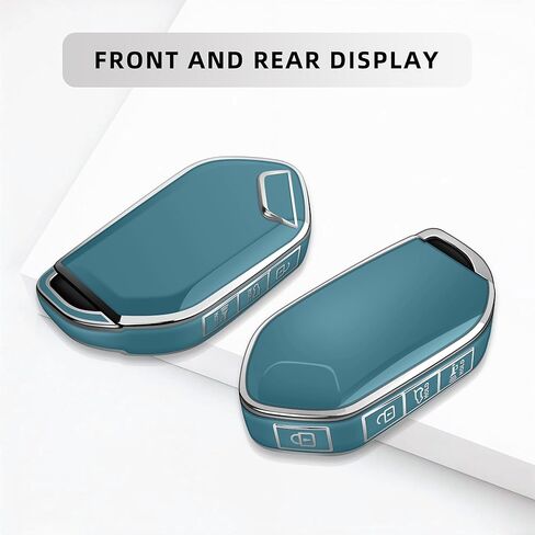 JOYEAR for KIA Key Fob Cover with Key chain Compatible with 2023 2024 2025 Kia Telluride，2024 2025 K4 K5 Sorento EV9，2025 Carnival Car Accessories (Silver-Grey, 5 Buttons) in Saudi Arabia