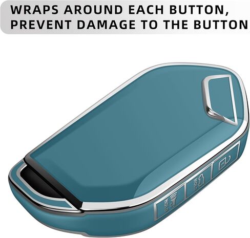 JOYEAR for KIA Key Fob Cover with Key chain Compatible with 2023 2024 2025 Kia Telluride，2024 2025 K4 K5 Sorento EV9，2025 Carnival Car Accessories (Silver-Grey, 5 Buttons) in Saudi Arabia