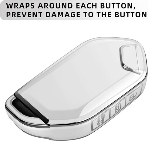 JOYEAR for KIA Key Fob Cover with Key chain Compatible with 2023 2024 2025 Kia Telluride，2024 2025 K4 K5 Sorento EV9，2025 Carnival Car Accessories (Silver-Grey, 5 Buttons) in Saudi Arabia