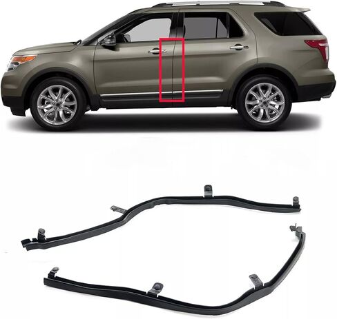 1 Pair LH & RH Front Edge of Rear Door Weather Strip Seal for Ford Explorer 2011-2019 Right Passenger and Driver Left Side Rear Door Weatherstrip Replaces BB5Z-7825324B BB5Z-7825325B in Saudi Arabia