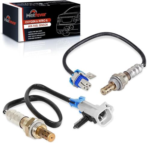MAXFAVOR 2Pcs Upstream and Downstream Oxygen Sensor O2 Sensor Replacement for 2011 2010 2009 2008 Chevy Impala Malibu,for 2009 2008 Pontiac G6 Saturn Aura 3.6L Left Side 234-4668 234-4254 02 Sensor in Saudi Arabia