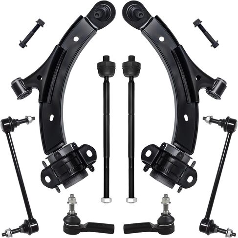 AUQDD 8Pc Front End Suspension Kit Fit For 11-14 Fo-rd Mustang (2014 for GT, Base), 2 Lower Control Arm w/Ball Joint 2 Sway Bar Link 4 Outer & Inner Tie Rod End (# K622155 K80899 EV800801 ES80805) in Saudi Arabia