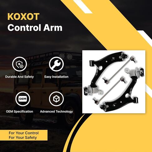 6Pc Front Lower Control Arm with Ball Joints Inner Outer Tie Rod Fit for Honda 2017 2018 2019 2020 2021 2022 CR-V CMS601054 CMS601055 K750908 ES801495 ES801496 in Saudi Arabia