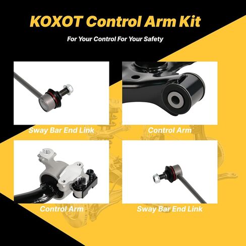 6Pc Front Lower Control Arm with Ball Joints Inner Outer Tie Rod Fit for Honda 2017 2018 2019 2020 2021 2022 CR-V CMS601054 CMS601055 K750908 ES801495 ES801496 in Saudi Arabia