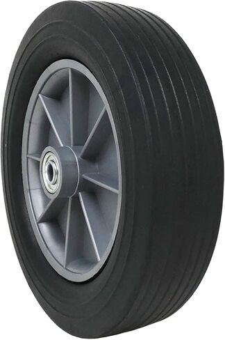 Shepherd Hardware 9600 8-Inch Hand Truck Replacement Wheel, Solid Rubber, 2-1/2-Inch Ribbed Tread, 5/8-Inch Bore Offset Axle in Kuwait