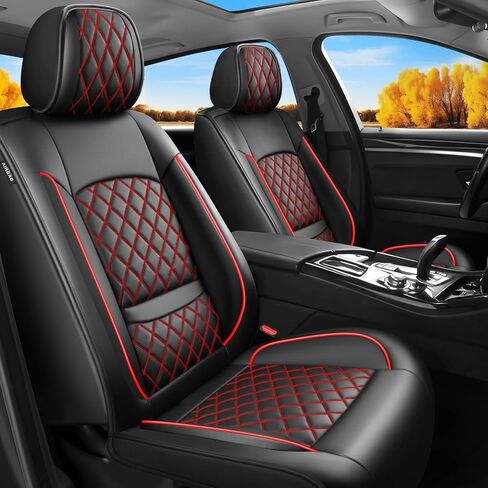 مناسب لأغطية مقاعد السيارة Gladiator المتوافقة مع Jeep Gladiator 2020-2025 2026 واقي وسائد مقاعد السيارات الجلدية المقاومة للماء والمسامية، متوافق مع الوسادة الهوائية، مجموعة كاملة من 5 مقاعد (أسود) in Kuwait