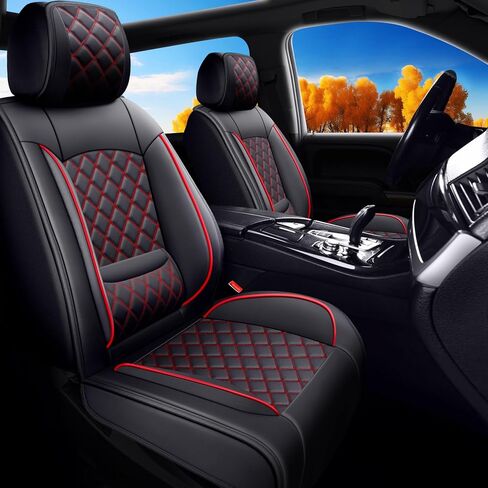 مناسب لأغطية مقاعد السيارة Gladiator المتوافقة مع Jeep Gladiator 2020-2025 2026 واقي وسائد مقاعد السيارات الجلدية المقاومة للماء والمسامية، متوافق مع الوسادة الهوائية، مجموعة كاملة من 5 مقاعد (أسود) in Kuwait