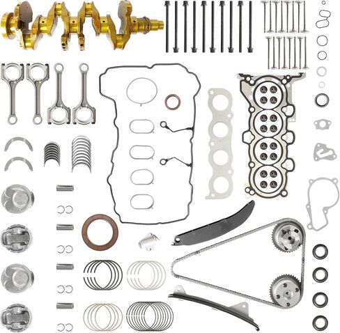 G4NC 2.0 Engine Rebuild Overhaul Kit w/Crankshaft Timing Chain Kit Head Gasket Set & Pistons Fit For Kia Soul KX3 K4 Sportage Hyundai Creta Elantra Mistra Sonata Tucson Santa i40 2.0L 2013-2022 in Saudi Arabia
