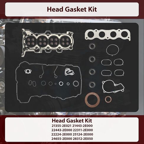 G4NC 2.0 Engine Rebuild Overhaul Kit w/Crankshaft Timing Chain Kit Head Gasket Set & Pistons Fit For Kia Soul KX3 K4 Sportage Hyundai Creta Elantra Mistra Sonata Tucson Santa i40 2.0L 2013-2022 in Saudi Arabia