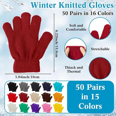 Toulite 100 Pcs Winter Beanies Gloves, Winter Hats Gloves Bulk for Toddler, Gloves and Hats for Kids Bulk, Children Warm Cold Weather Hats for Children School Donation Set in Saudi Arabia