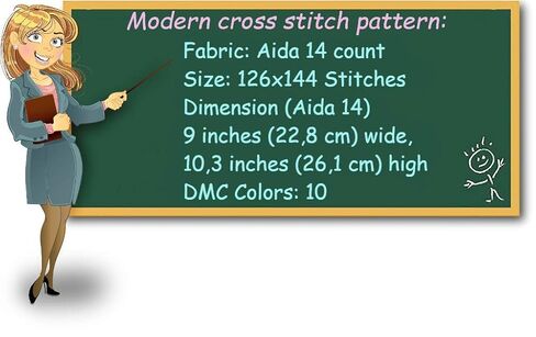 Generic Cross Stitch Pattern: Giraffe PDF, Modern, Easy for Beginners. Materials Not Included! in Saudi Arabia