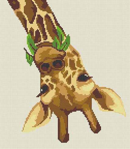 Generic Cross Stitch Pattern: Giraffe PDF, Modern, Easy for Beginners. Materials Not Included! in Saudi Arabia