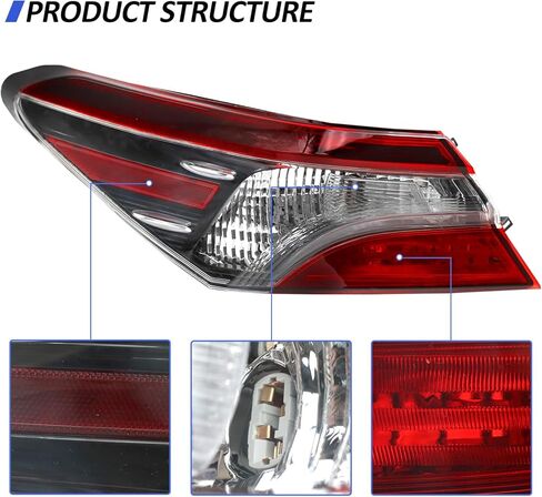 Right outer Tail Light Fit for 2021 2022 2023 Toyota Camry LE/SE/TRD, Halogen Tail Lamp Assembly Replacement (Passenger Side) in Saudi Arabia