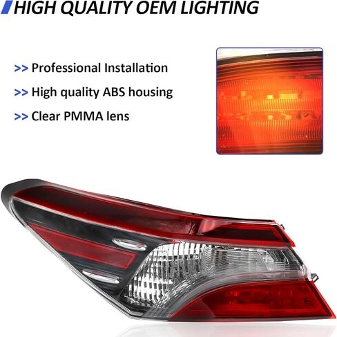 Right outer Tail Light Fit for 2021 2022 2023 Toyota Camry LE/SE/TRD, Halogen Tail Lamp Assembly Replacement (Passenger Side) in Saudi Arabia