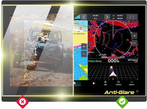 IPG ProActive for Garmin GPSMAP 1623 Combo GPS/Fishfinder 16 Inch Display 9H Hardness Screen Protector Smooth Glass Touch Ultra Responsive High Clarity Anti Scratch Smudge & Shock Proof for 1623 in Saudi Arabia