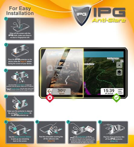IPG ProActive for Garmin GPSMAP 1623 Combo GPS/Fishfinder 16 Inch Display 9H Hardness Screen Protector Smooth Glass Touch Ultra Responsive High Clarity Anti Scratch Smudge & Shock Proof for 1623 in Saudi Arabia
