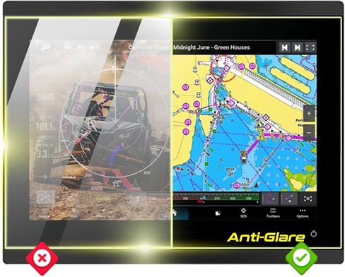 IPG ProActive for Garmin GPSMAP 1623 Combo GPS/Fishfinder 16 Inch Display 9H Hardness Screen Protector Smooth Glass Touch Ultra Responsive High Clarity Anti Scratch Smudge & Shock Proof for 1623 in Saudi Arabia