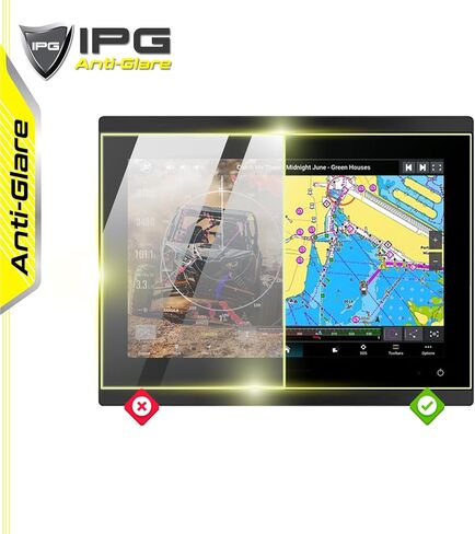 IPG ProActive for Garmin GPSMAP 1623 Combo GPS/Fishfinder 16 Inch Display 9H Hardness Screen Protector Smooth Glass Touch Ultra Responsive High Clarity Anti Scratch Smudge & Shock Proof for 1623 in Saudi Arabia