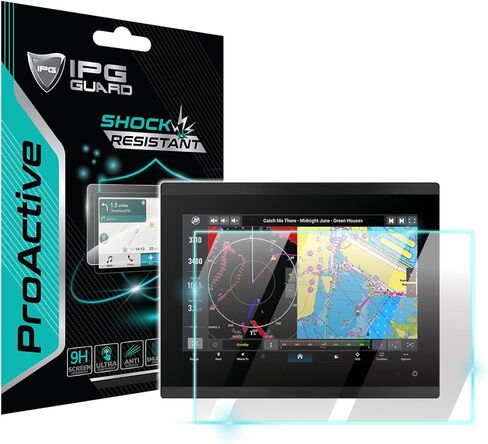 IPG ProActive for Garmin GPSMAP 1623 Combo GPS/Fishfinder 16 Inch Display 9H Hardness Screen Protector Smooth Glass Touch Ultra Responsive High Clarity Anti Scratch Smudge & Shock Proof for 1623 in Saudi Arabia