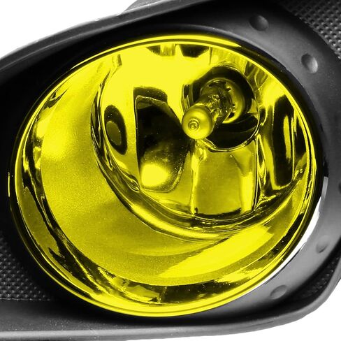 Auto Dynasty Fog Lights Assembly Compatible with 2009-2010 Corolla 4DR Sedan Front Bumper Driving Fog Lamps with Switch and Bezel, Driver and Passenger Side, Smoked Lens in Saudi Arabia