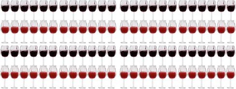 LUOZZY 48 PCS Miniature Wine Glasses Dollhouse 1:12 Miniature Wine Goblet Cups Model Tiny Wine Champagne Drink Cups Dollhouse Accessories in Saudi Arabia