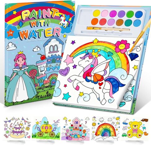 Christmas Paint with Water Coloring Book for for Kids Ages 3-5 4-8,Watercolor Painting Sets with Brush,Mess Free Arts & Crafts Drawing Activities,Xmas Stocking Stuffers Toy Christmas Gifts for Boys Girls in Saudi Arabia