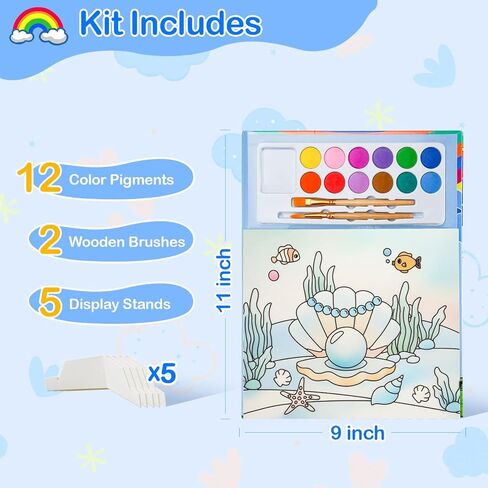 Christmas Paint with Water Coloring Book for for Kids Ages 3-5 4-8,Watercolor Painting Sets with Brush,Mess Free Arts & Crafts Drawing Activities,Xmas Stocking Stuffers Toy Christmas Gifts for Boys Girls in Saudi Arabia