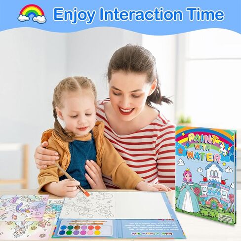 Christmas Paint with Water Coloring Book for for Kids Ages 3-5 4-8,Watercolor Painting Sets with Brush,Mess Free Arts & Crafts Drawing Activities,Xmas Stocking Stuffers Toy Christmas Gifts for Boys Girls in Saudi Arabia