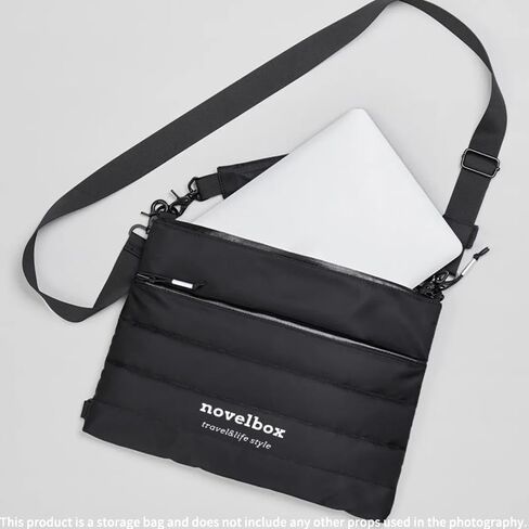 novelbox Laptop Sling Bag, 14 Inch Waterproof Messenger Bag with Anti-Theft Pocket, Lightweight Crossbody Chest Bag for Men & Women, Fit MacBook, Tablet, Travel, College, Business in Saudi Arabia