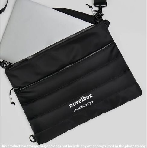 novelbox Laptop Sling Bag, 14 Inch Waterproof Messenger Bag with Anti-Theft Pocket, Lightweight Crossbody Chest Bag for Men & Women, Fit MacBook, Tablet, Travel, College, Business in Saudi Arabia