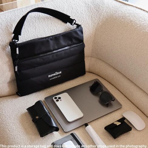 novelbox Laptop Sling Bag, 14 Inch Waterproof Messenger Bag with Anti-Theft Pocket, Lightweight Crossbody Chest Bag for Men & Women, Fit MacBook, Tablet, Travel, College, Business in Saudi Arabia